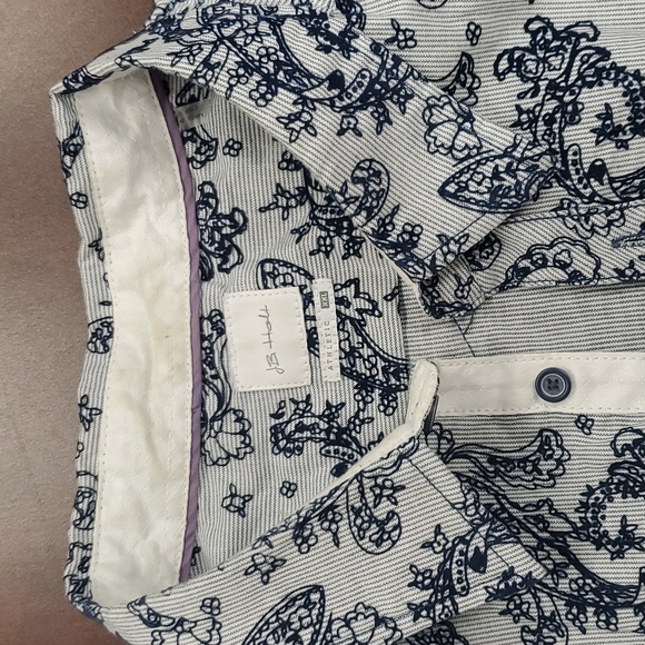 JB Holt Athletic Paisley XXL button down shirt black White - Picture 2 of 7